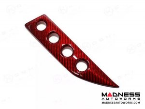 Maserati GranTurismo Interior Trim - Carbon Fiber - Audio System Button Trim - Red Candy